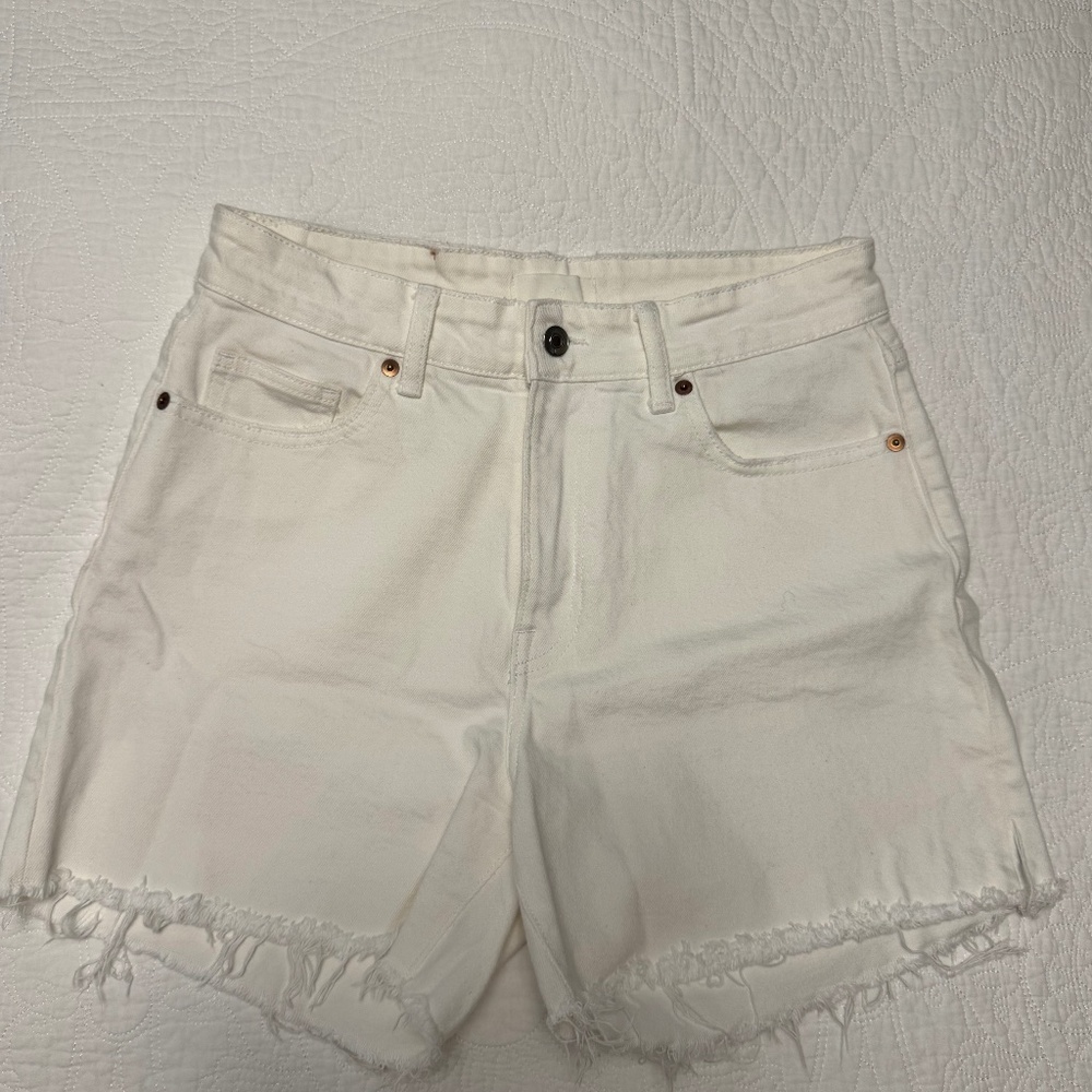 White Denim Shorts